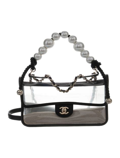 Chanel Spring 2019 Sand By The Sea Flap Bag Pearl PVC Clear